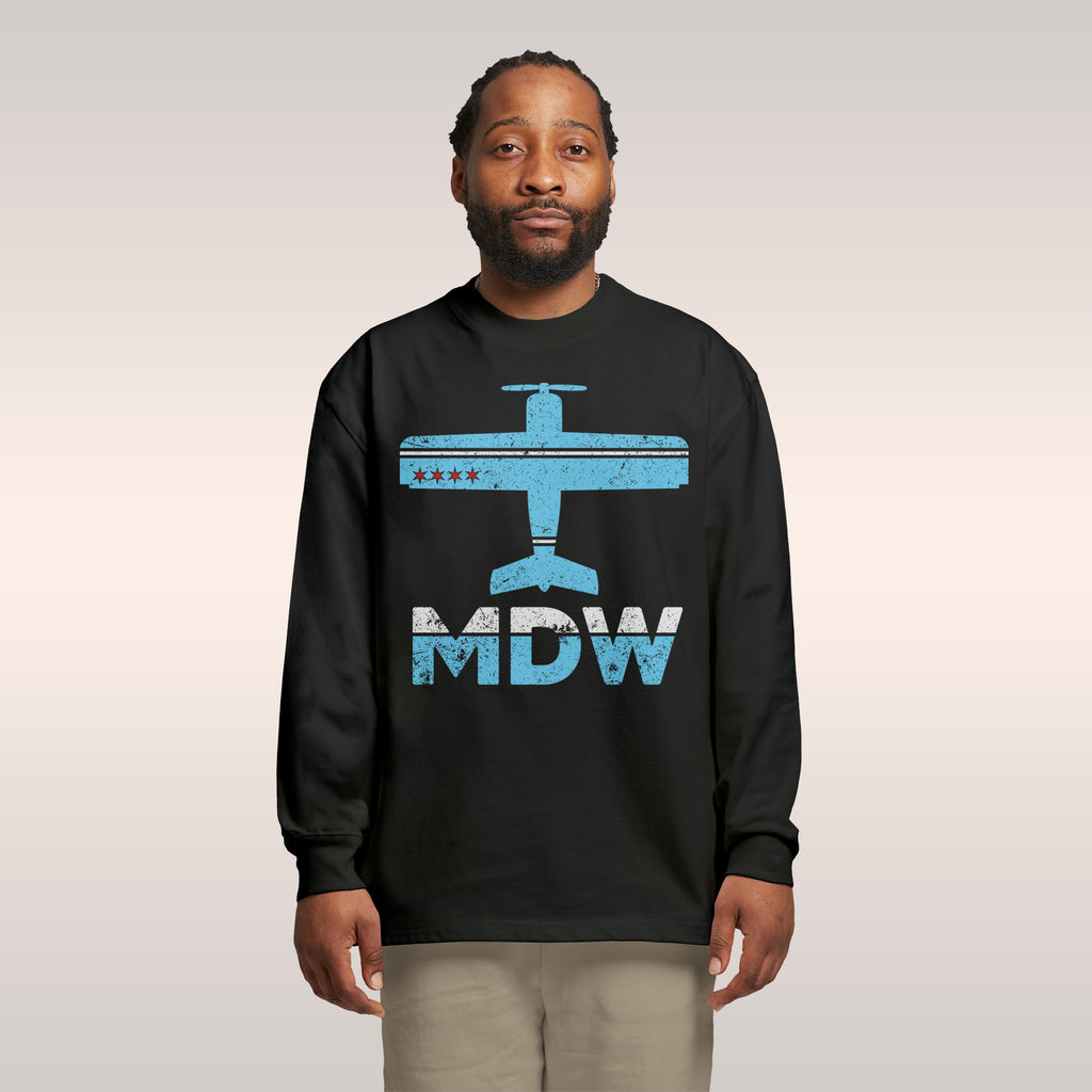 Chicago MDW Midway Airport Long Sleeve T-shirt
