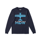 Chicago MDW Midway Airport Long Sleeve T-shirt