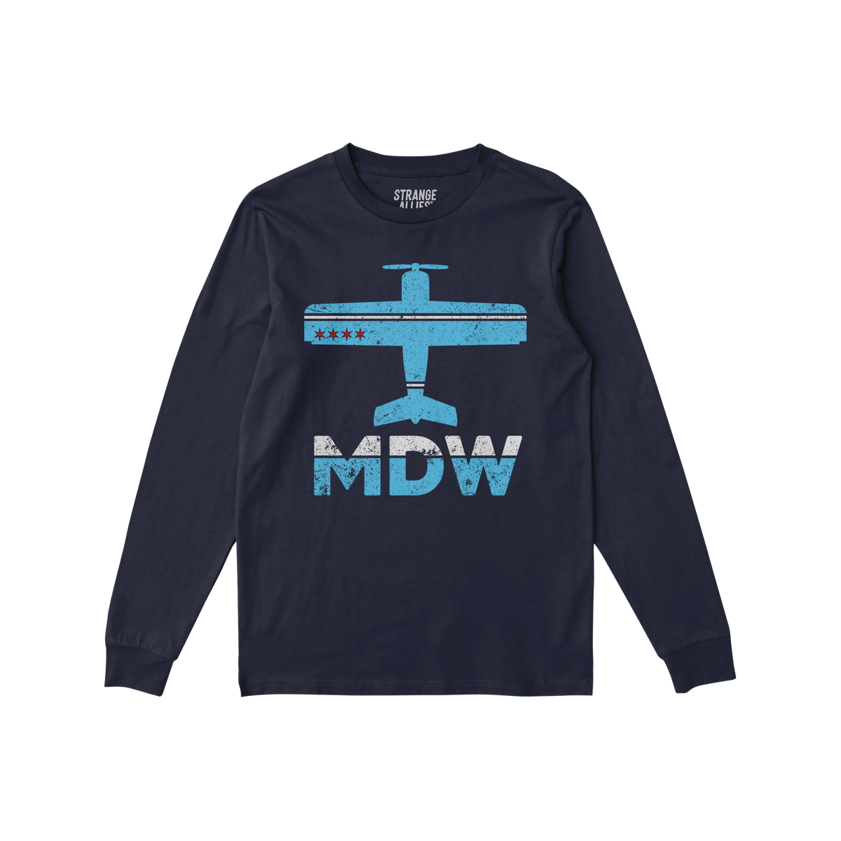 Chicago MDW Midway Airport Long Sleeve T-shirt