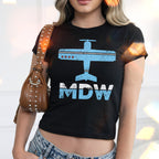 Chicago MDW Midway Airport Women's Baby Tee