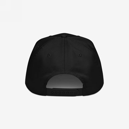 Chinga La Migra Mexico Hat, rear view. Features six-panel design, metal eyelets, and snap-back closure. Boldly protests against CBP/ICE, symbolizing resistance and equality.