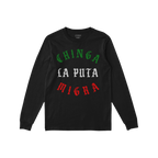 Chinga La Migra Mexico T-shirt features a bold protest slogan in stylized Old English lettering, conveying a powerful anti-IC