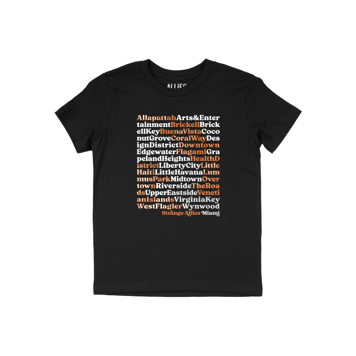 Miami Neighborhoods Kids T-shirt