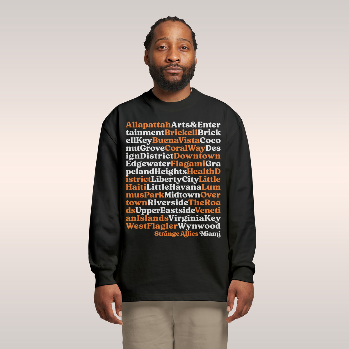 Miami Neighborhoods Long Sleeve T-shirt