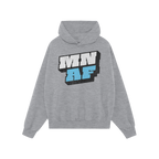 Dark-gray pullover hoodie titled Minnesota As Fuck Anti-Fascist Hoodie & Sweatshirt features bold white and light blue MIN AF