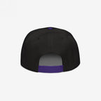 Rear view of the Minnesota As Fuck Anti-Fascist Hat, featuring a black crown with a purple adjustable snap-back strap, embodying bold pro-equality and anti-fascist statements.