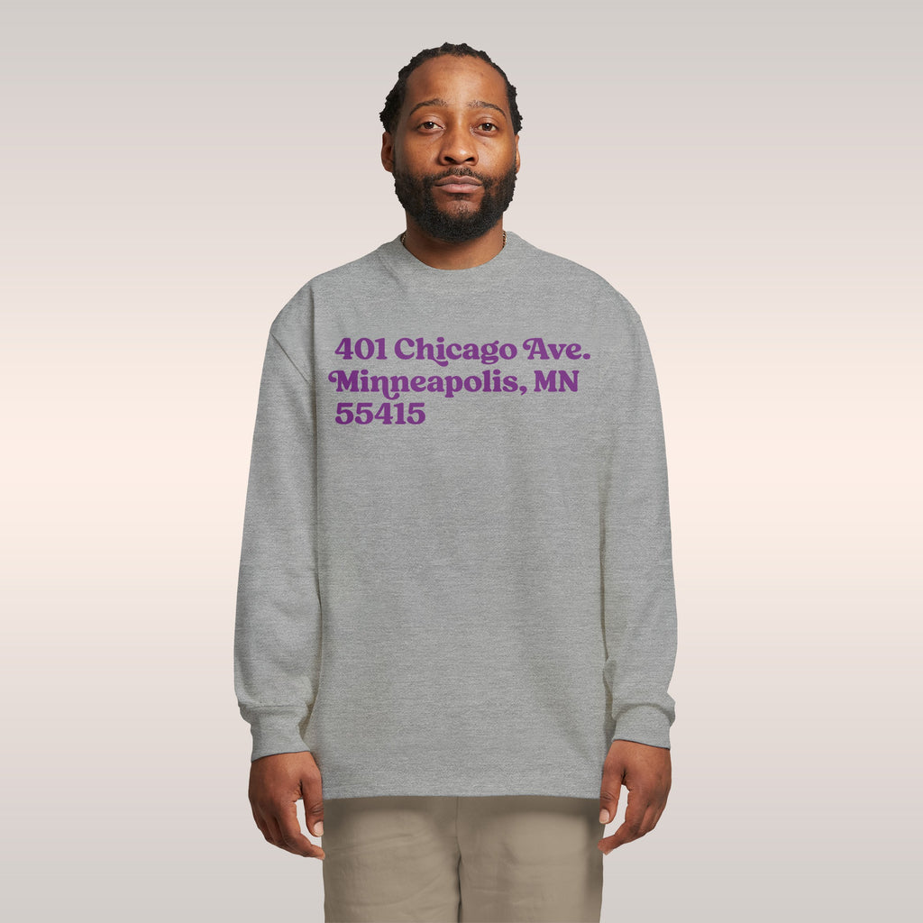 Minnesota Football Stadium Address Long Sleeve T-shirt