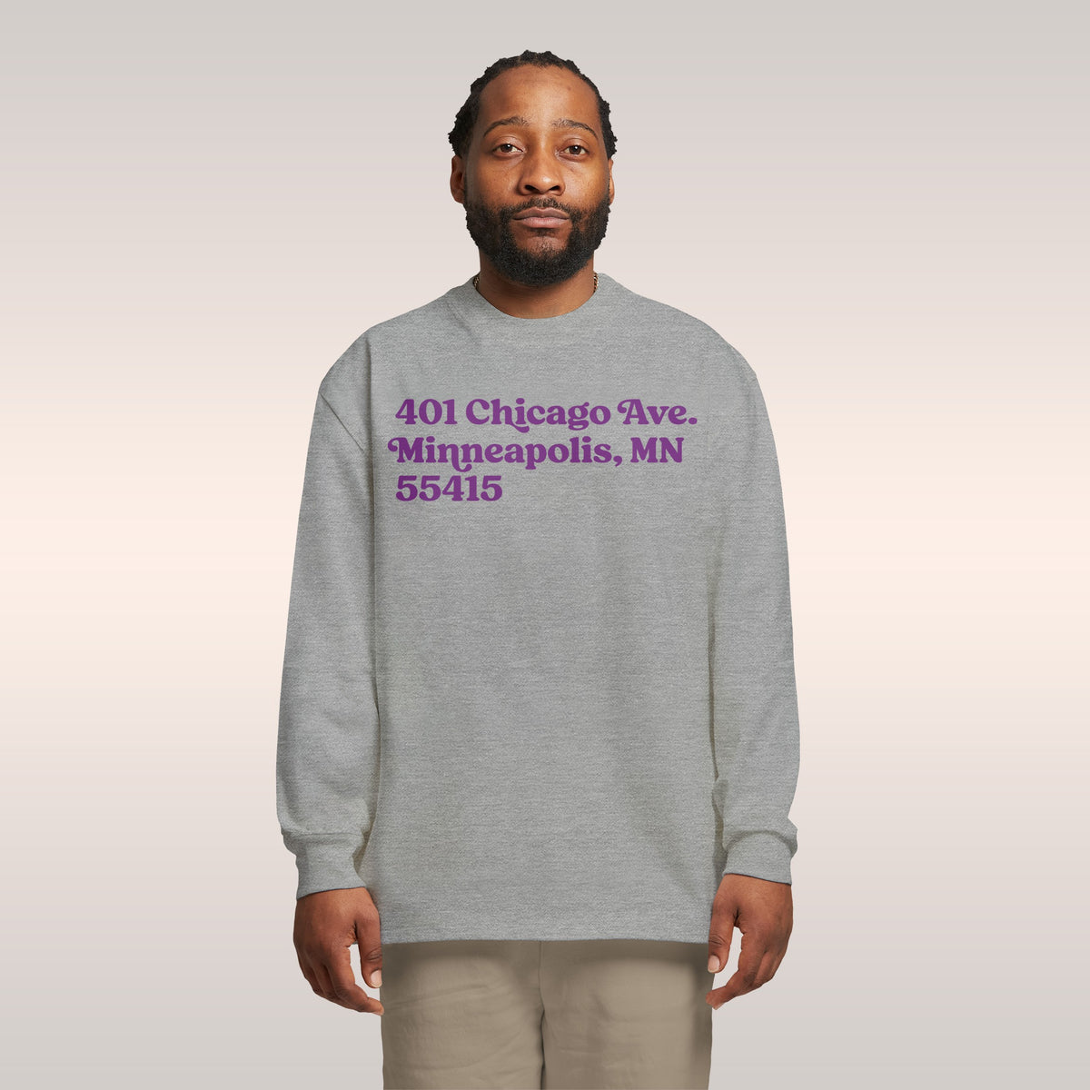 Minnesota Football Stadium Address Long Sleeve T-shirt