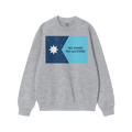 Minnesota No Kings Flag Shirt featuring a light-gray crewneck sweatshirt with a graphic of a star and NO KINGS NO MASTERS slo