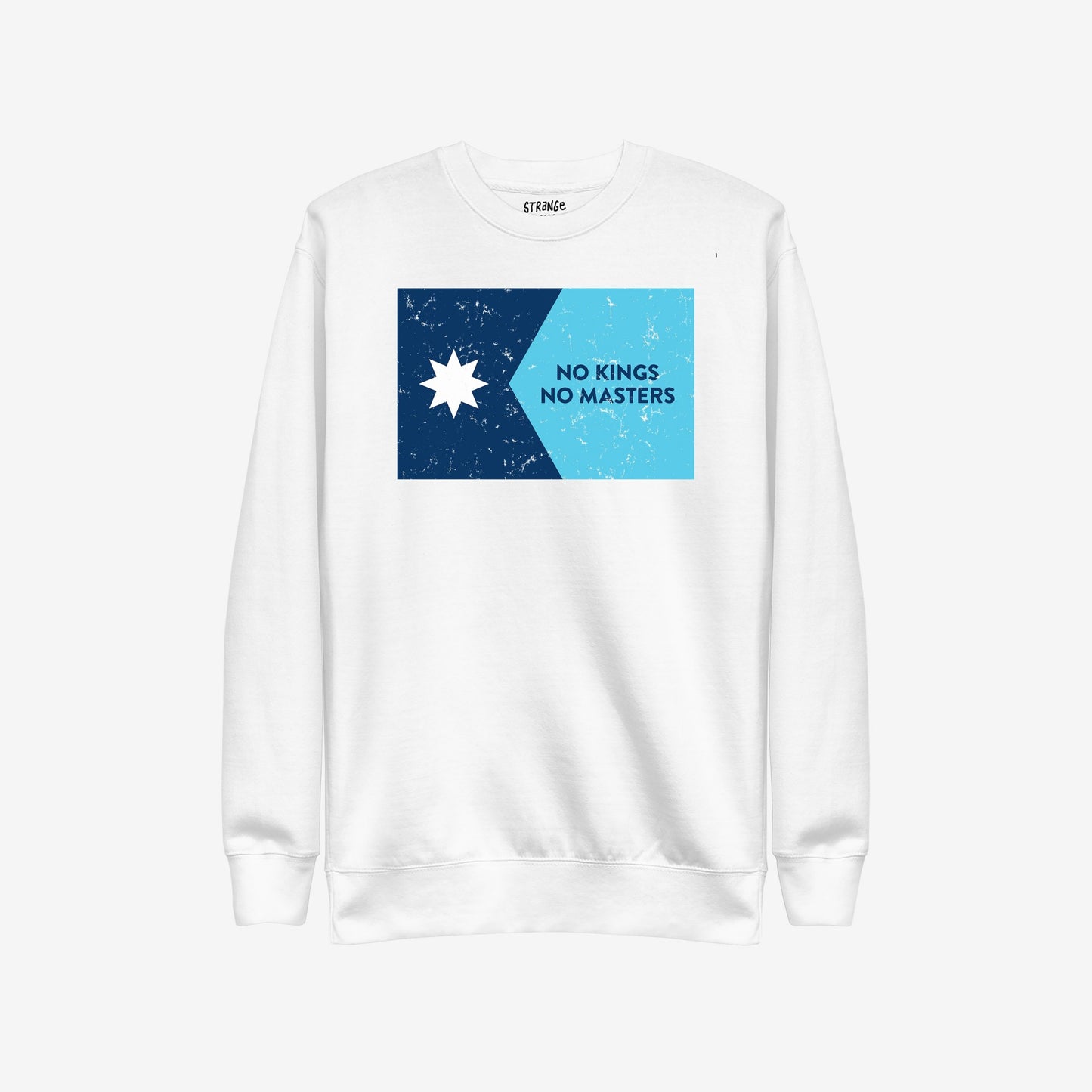 Minnesota No Kings Flag Hoodie & Sweatshirt features a bold graphic with a star and empowering slogan, embodying anti-authoritarian spirit. Ideal for expressing individuality and resistance, aligning with values of equality and freedom.