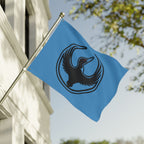 Minnesota Rebel Alliance Flag featuring a stylized loon in flight, symbolizing resistance. Designed by Bernie Anderson, this flag is perfect for supporters of equality and immigrant rights.