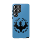 Minnesota Rebel Alliance Samsung Tough Phone Case featuring a black loon silhouette with a red eye, designed for S20-S25 mode