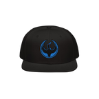 The Minnesota Rebel Alliance Hat features a black snapback cap with a bright blue embroidered bird emblem, symbolizing protes
