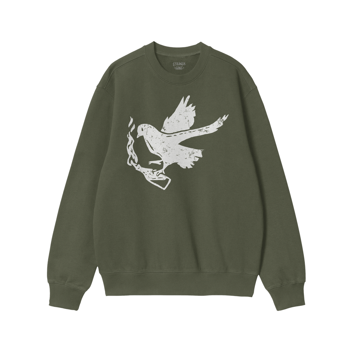 The Molotov Messenger Shirt features a stylized bird clutching a smoking gun, symbolizing defiant peace. Perfect for activism
