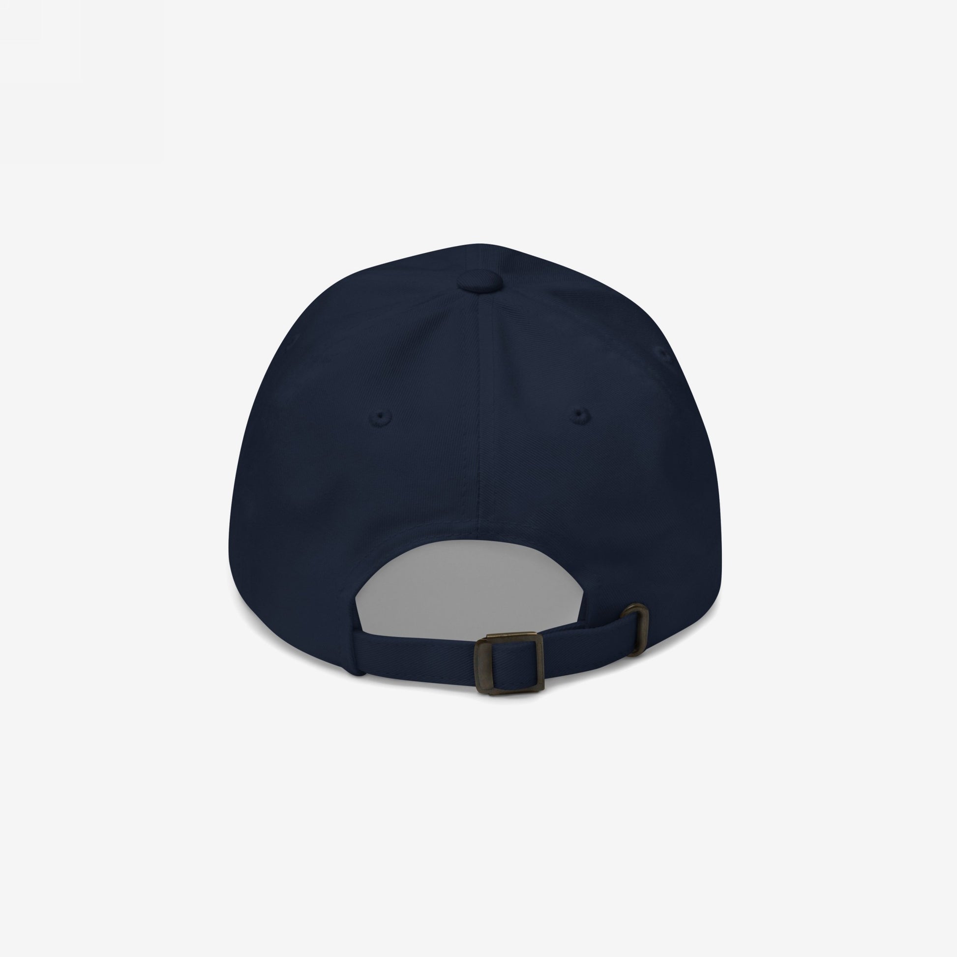 Back view of the Morons Are Grifting America Hat with adjustable strap, metal buckle, ventilation eyelets, and top button, embodying a bold political statement in line with the store's advocacy for equality.