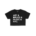 New York Art Drugs Music Crop Top