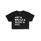 New York Art Drugs Music Crop Top