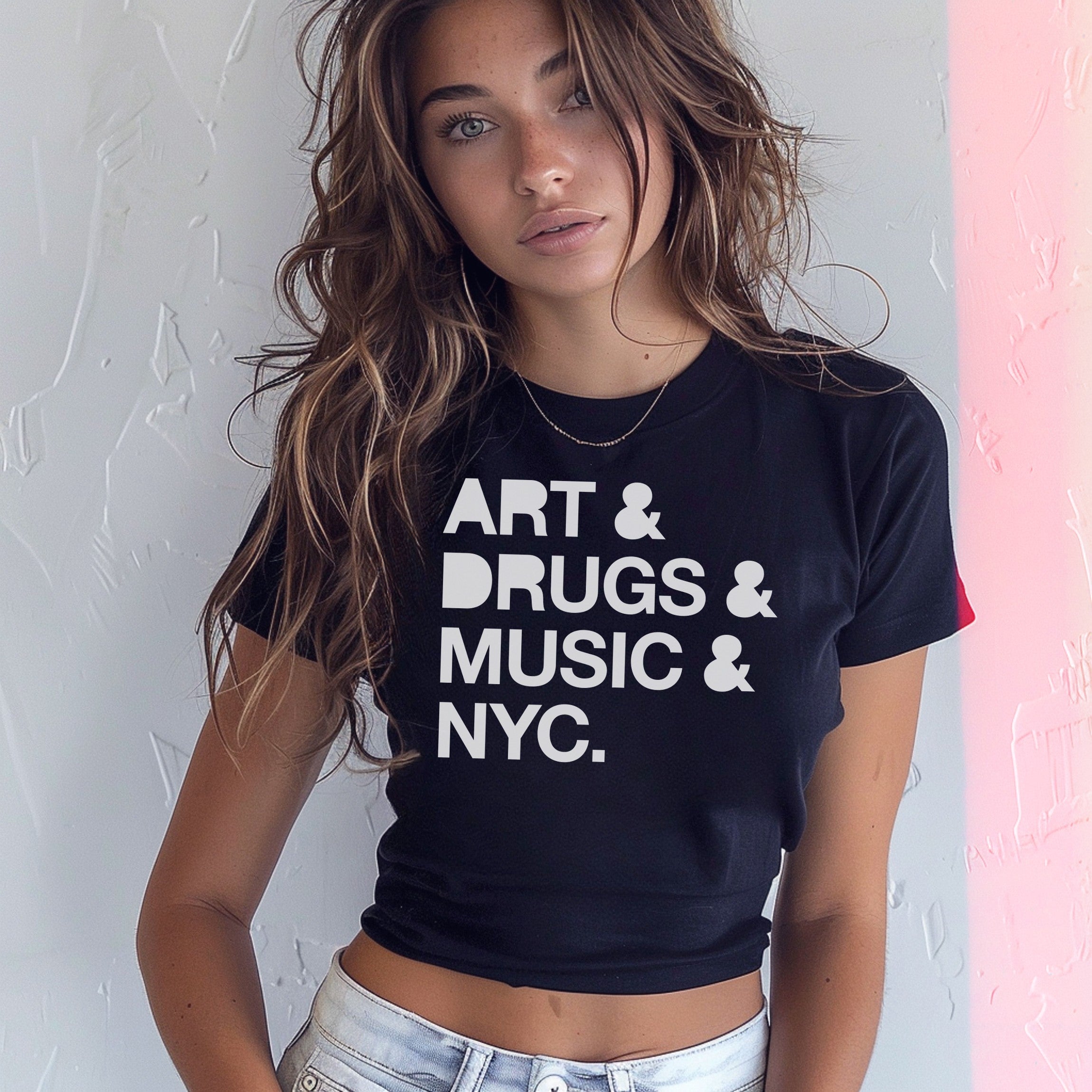 New York Art Drugs Music Women's Baby Tee