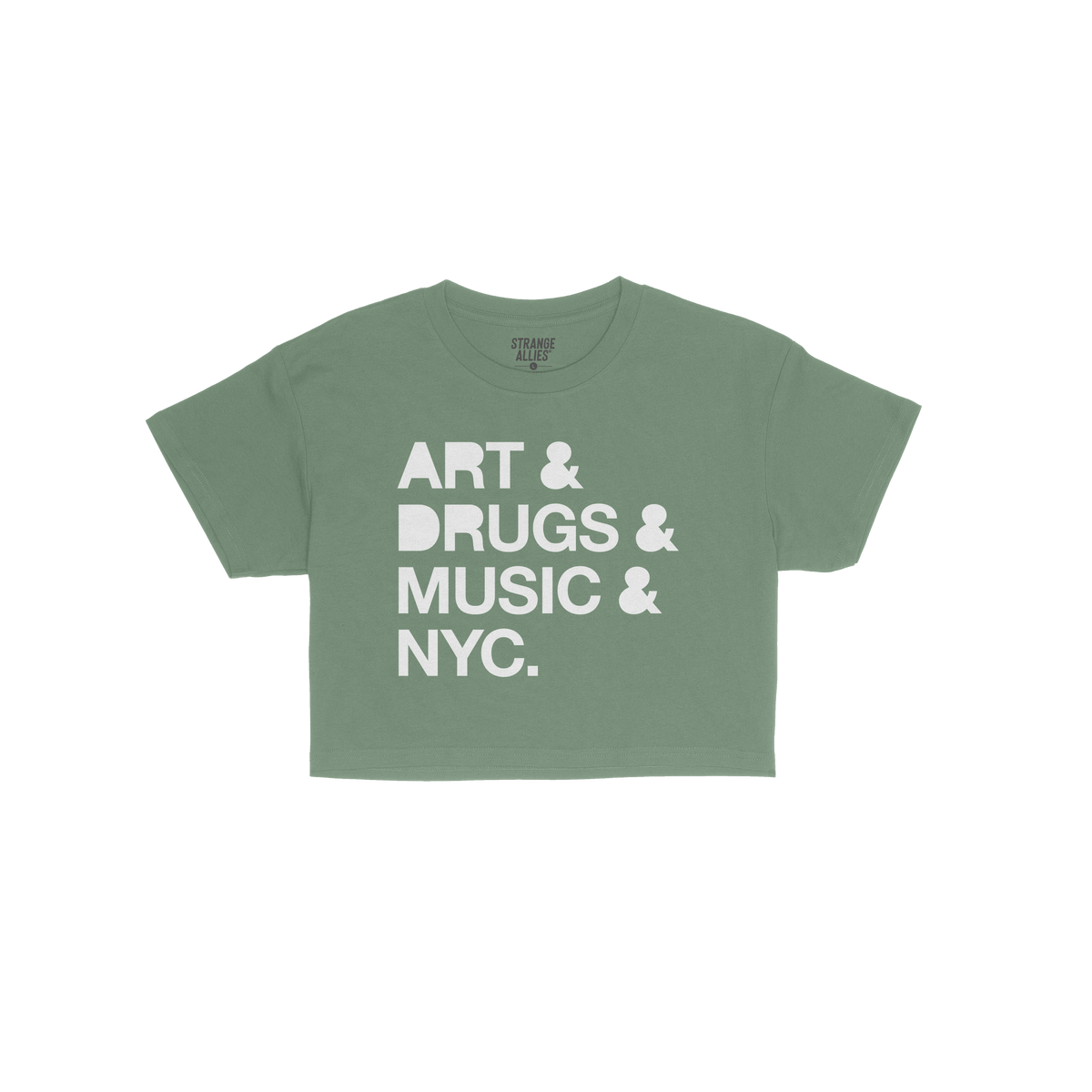 New York Art Drugs Music Crop Top