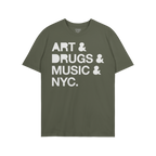 New York Art Drugs Music T-shirt