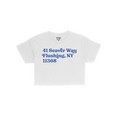 New York Baseball Stadium NYM Address Crop Top