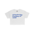 New York Baseball Stadium NYM Address Crop Top