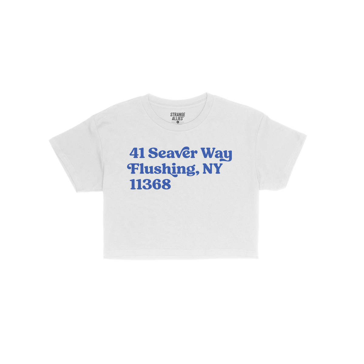 New York Baseball Stadium NYM Address Crop Top