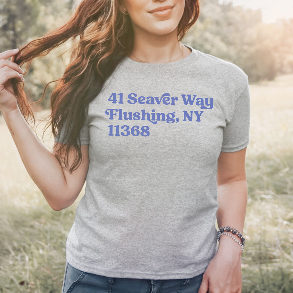 New York Baseball Stadium NYM Address Women's Baby Tee