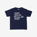 New York Baseball Stadium NYY Address Women's Baby Tee