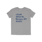 New York Baseball Stadium NYY Address Kids T-shirt