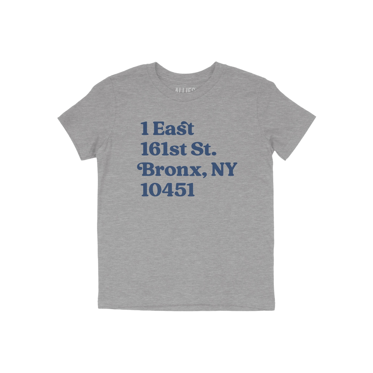 New York Baseball Stadium NYY Address Kids T-shirt