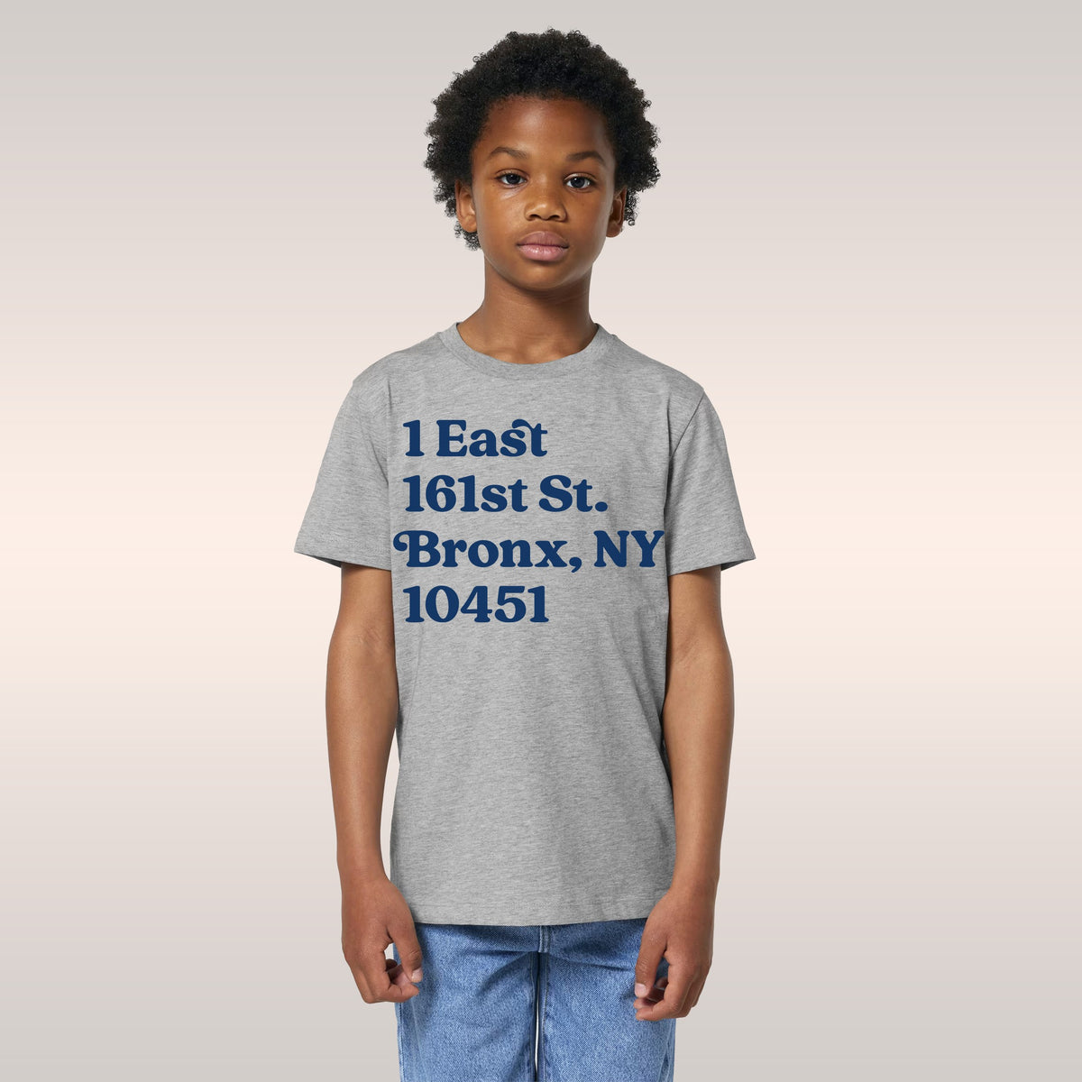New York Baseball Stadium NYY Address Kids T-shirt