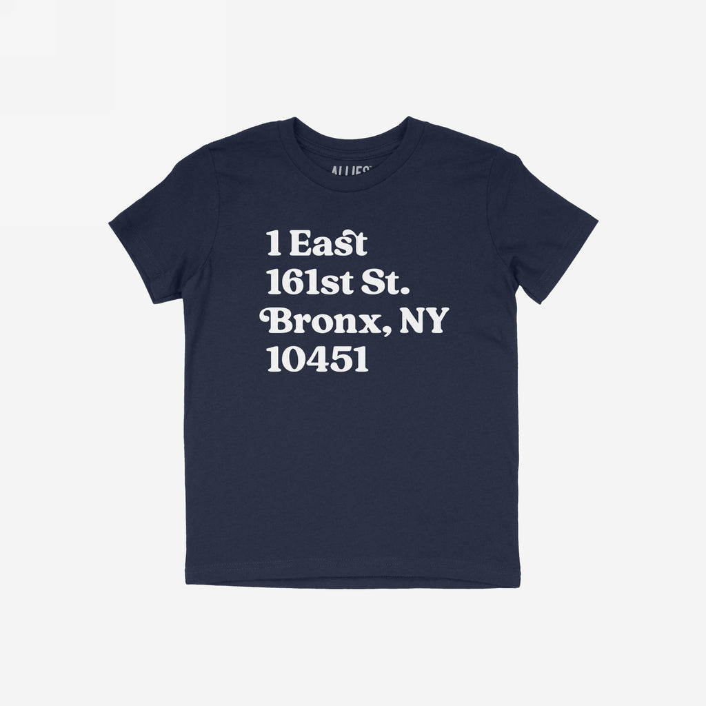 New York Baseball Stadium NYY Address T-shirt