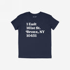 New York Baseball Stadium NYY Address T-shirt