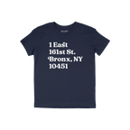 New York Baseball Stadium NYY Address Kids T-shirt