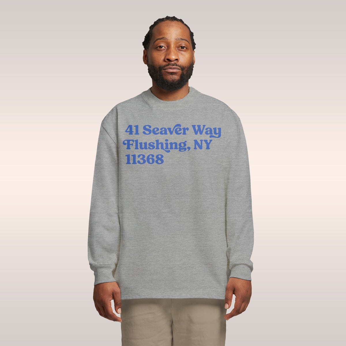 New York Baseball Stadium NYM Address Long Sleeve T-shirt