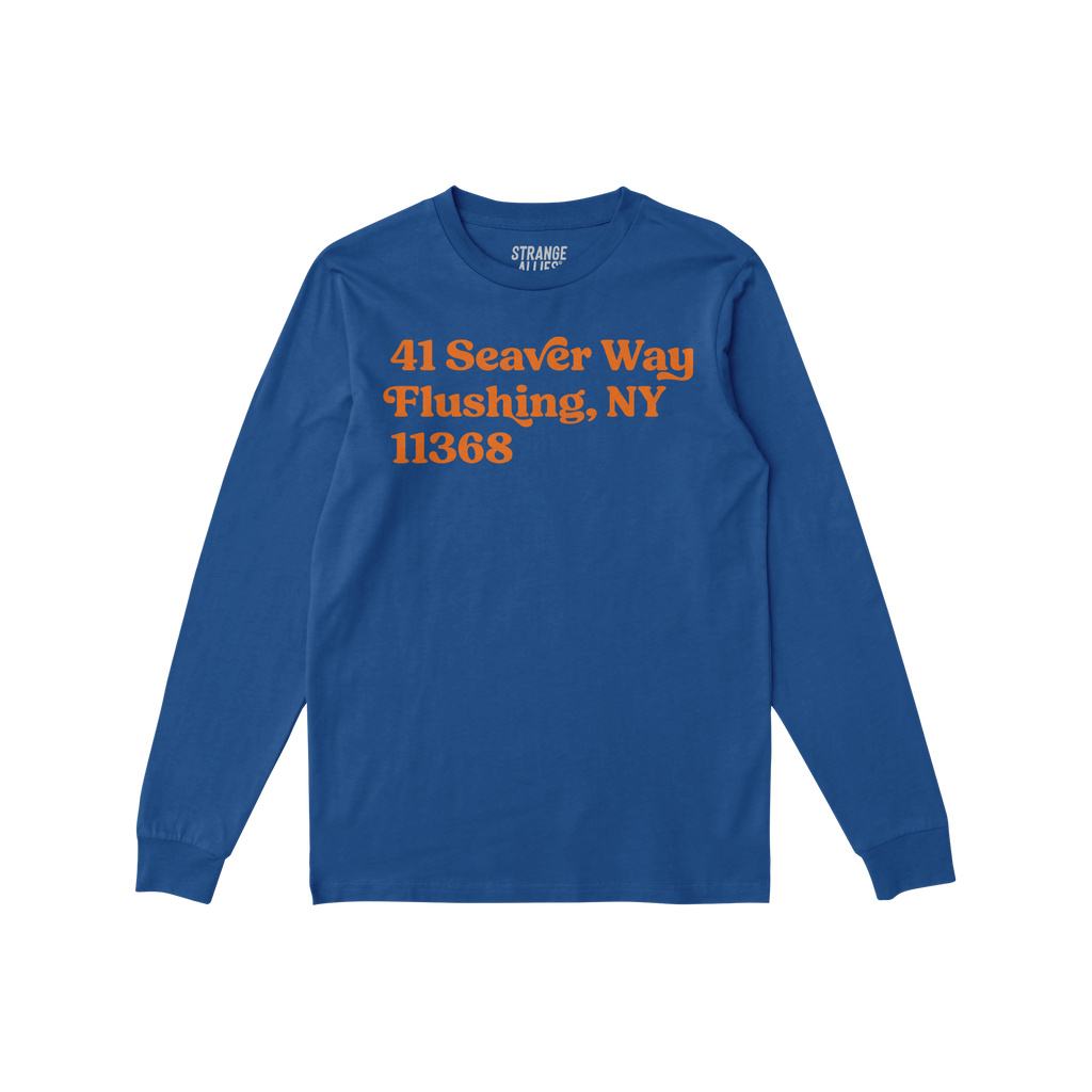New York Baseball Stadium NYM Address Long Sleeve T-shirt