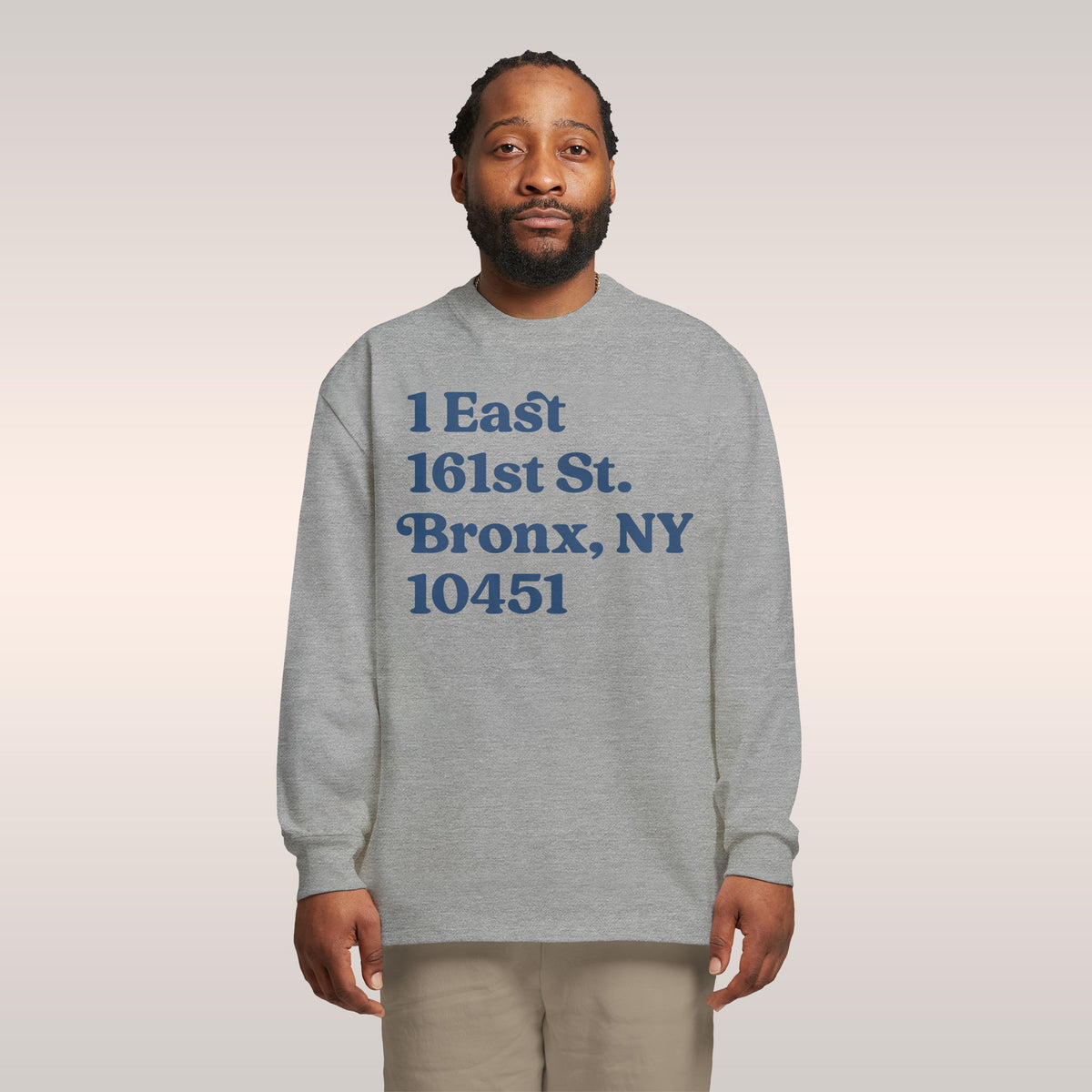 New York Baseball Stadium NYY Address Long Sleeve T-shirt