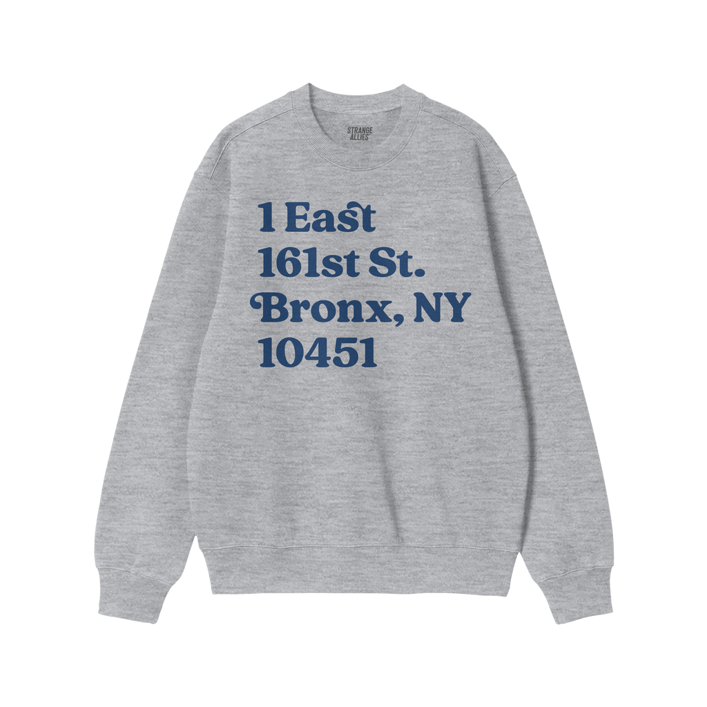 New York Baseball Stadium NYY Address Sweatshirt