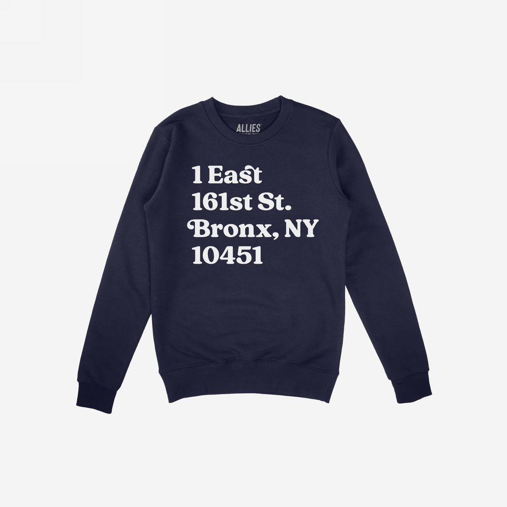 New York Baseball Stadium NYY Address Hoodie & Sweatshirt