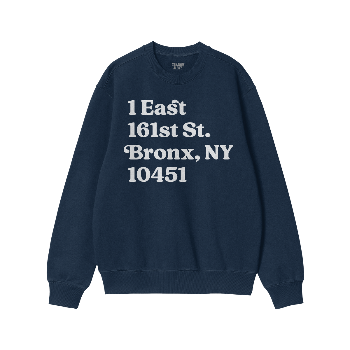 New York Baseball Stadium NYY Address Sweatshirt