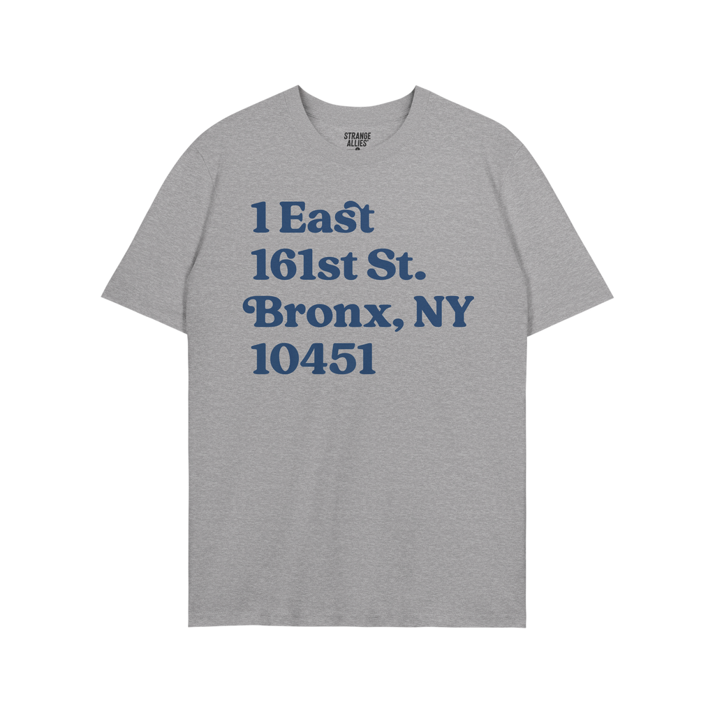 New York Baseball Stadium NYY Address T-shirt
