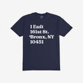 New York Baseball Stadium NYY Address T-shirt