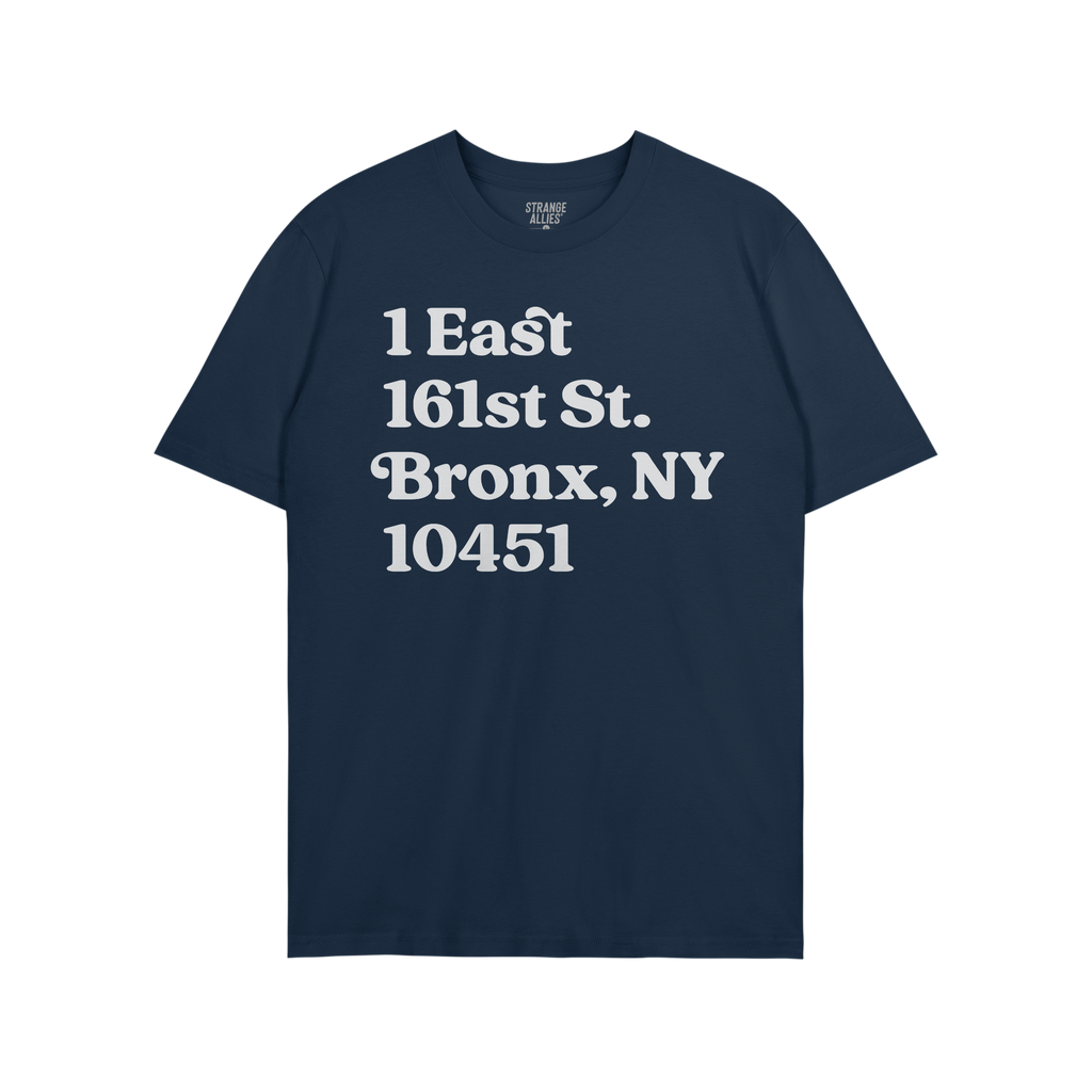 New York Baseball Stadium NYY Address T-shirt