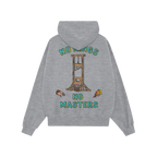 No Kings No Masters Shirt displaying a cartoon guillotine with blood, severed heads, and bold, rebellious text, embodying ant