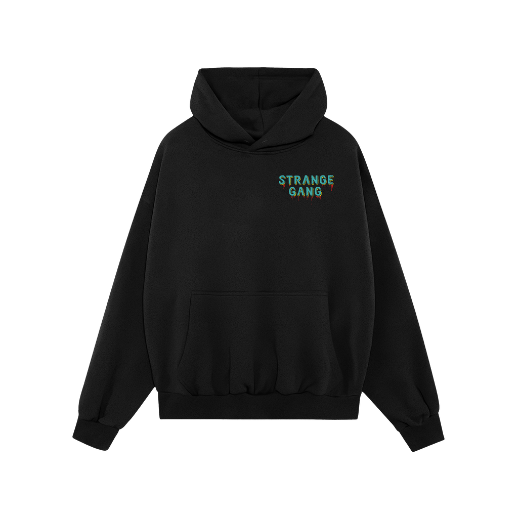 Purple hoodie with front pouch pocket and drawstring hood, featuring No Kings No Masters bold graphic on the chest, symbolizi