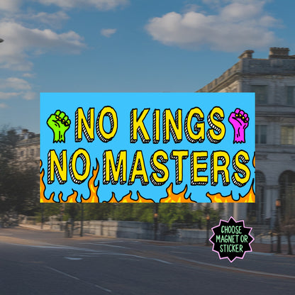 No Kings No Masters Sticker