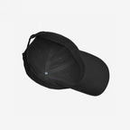 No More Wars Hat viewed from above, showcasing its six-panel construction, visible stitching, and adjustable strap. This cap embodies a powerful anti-war message, promoting peace and resistance.