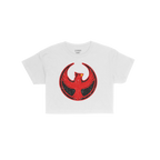St. Louis Rebel Alliance Women's Baby Tee features a bold circular emblem with a stylized red phoenix, symbolizing resistance