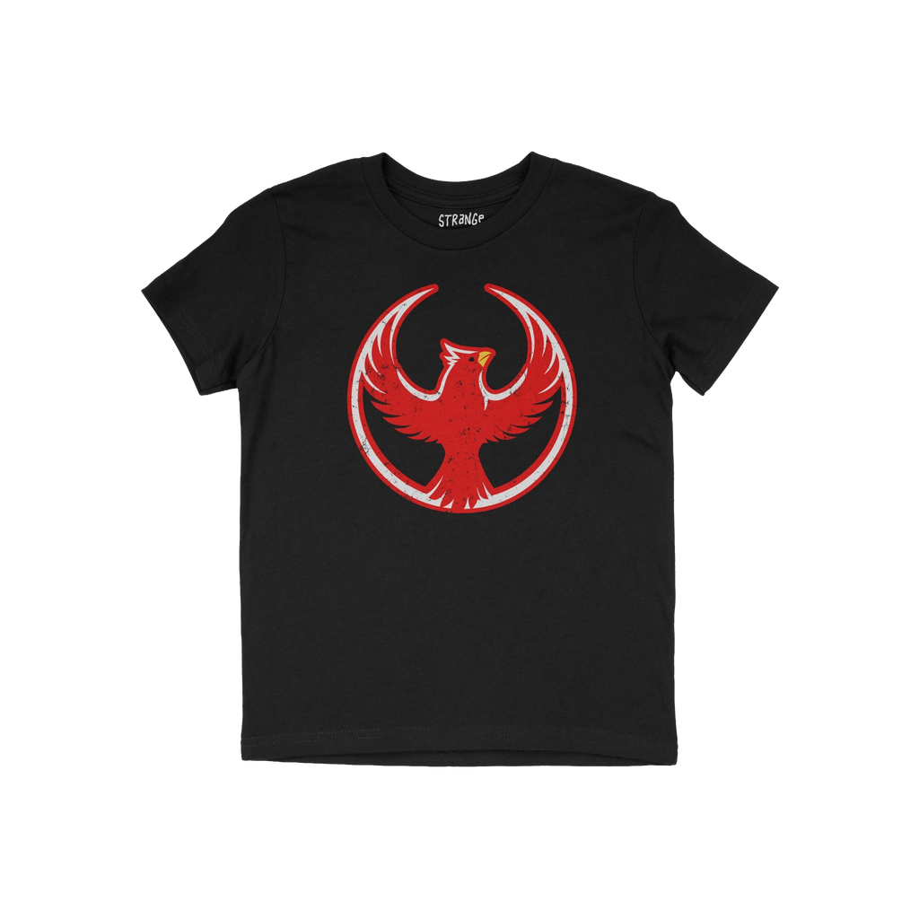 St. Louis Rebel Alliance T-shirt featuring a distressed red phoenix graphic symbolizes resistance and equality, perfect for s